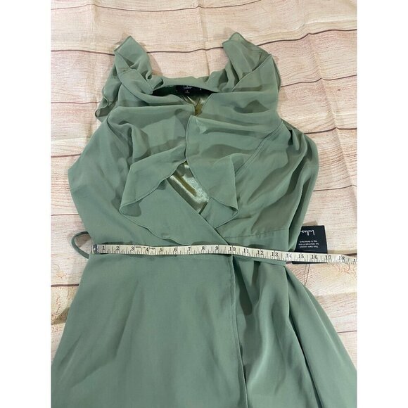 NWT Lulu's Women's Sage Flutter Sleeve Wrap Maxi Dress - Small - Picture 10 of 15
